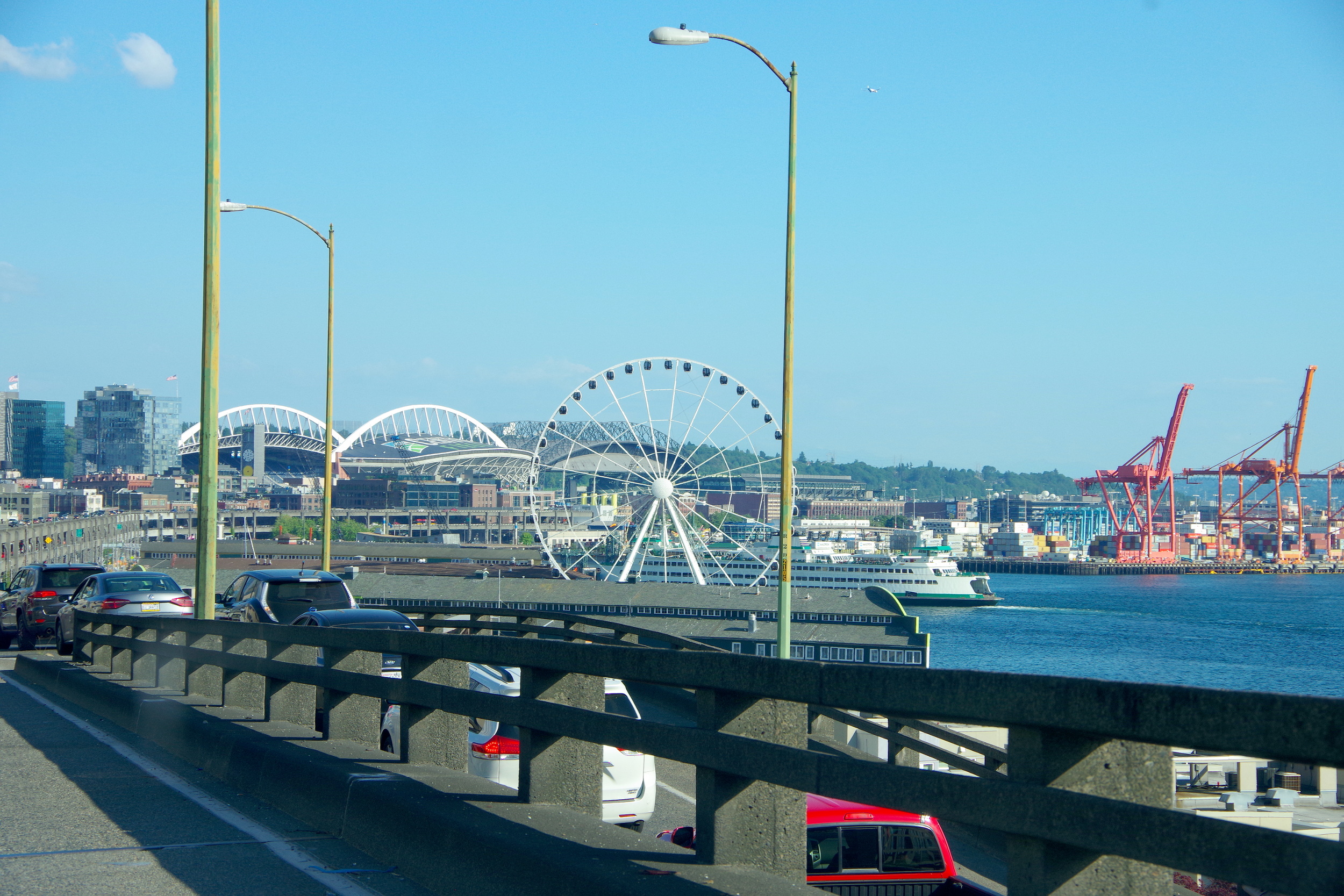Seattle - Hafen und Riesenrad Seattle - Hafen und Riesenrad