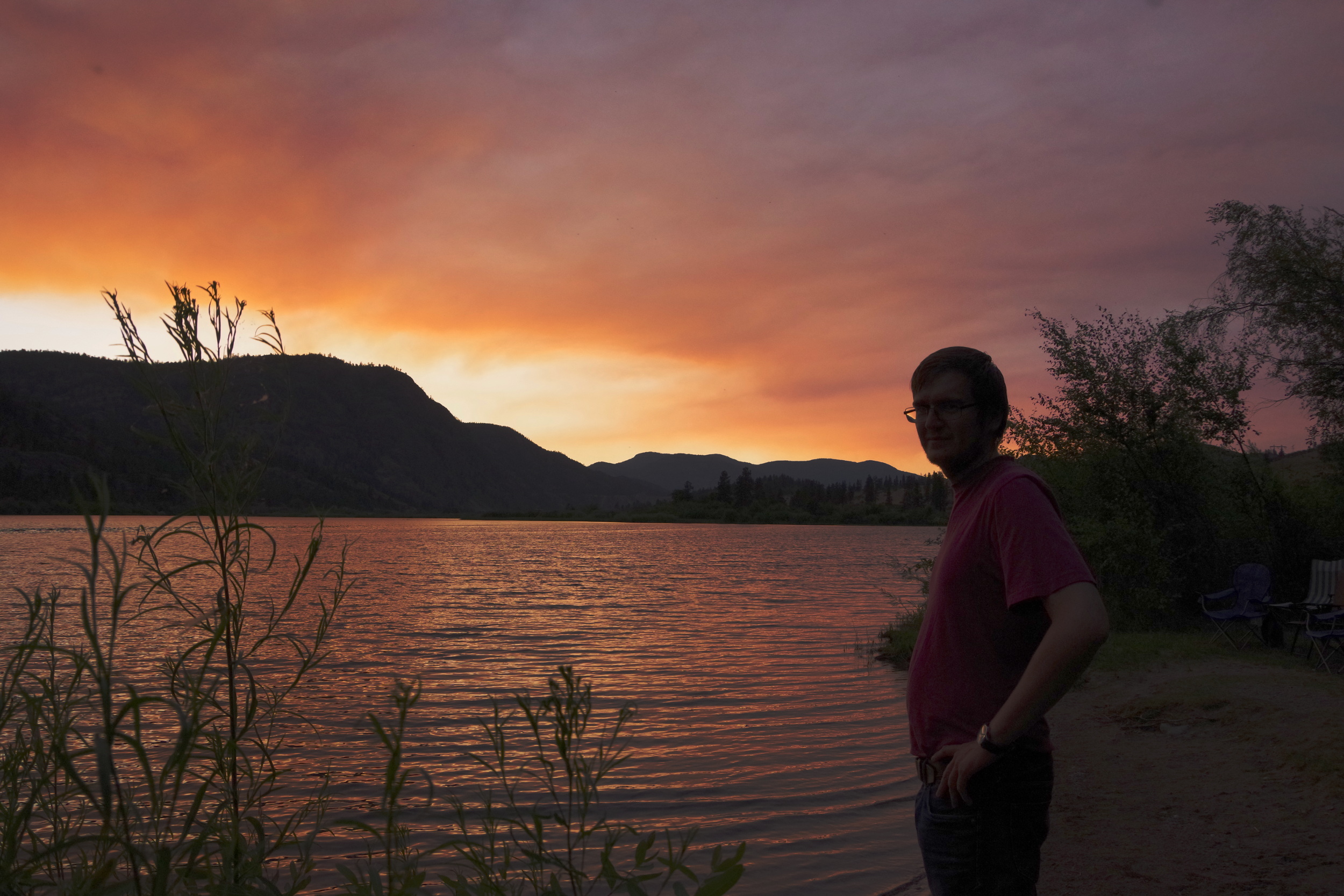Sonnenuntergang am Vaseux Lake Sonnenuntergang am Vaseux Lake