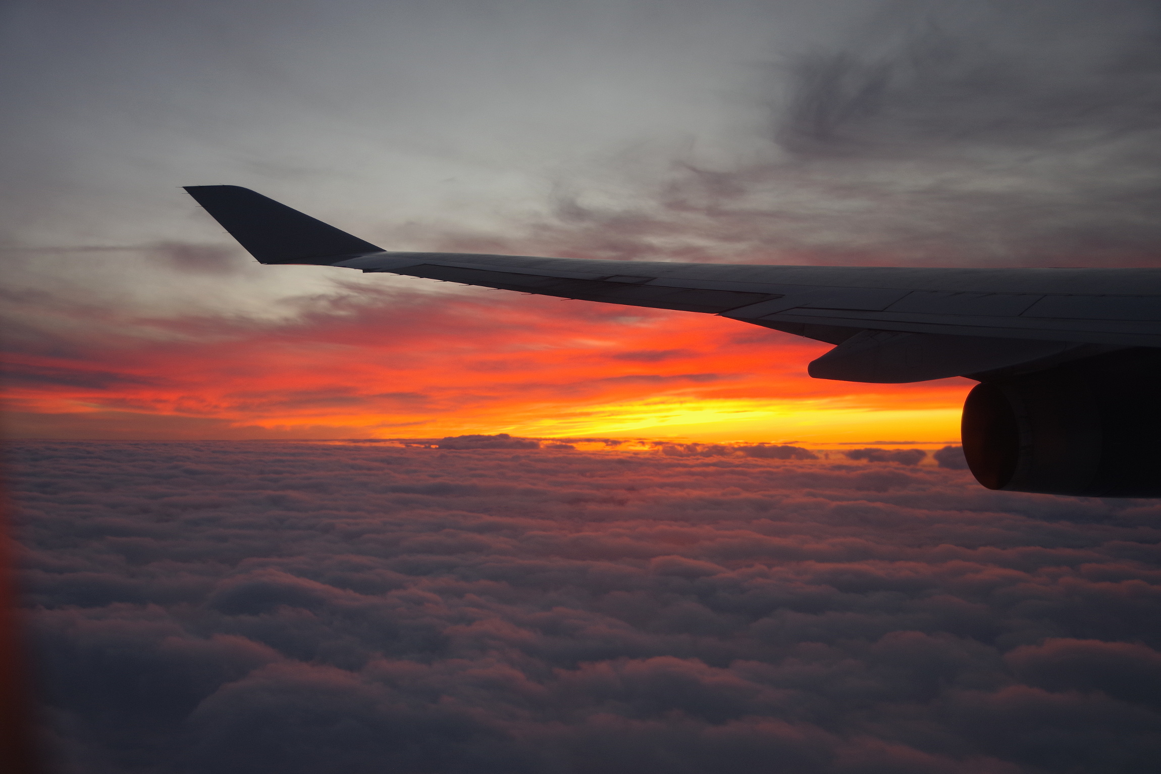 Sonnenuntergang vom Flugzeug Sonnenuntergang vom Flugzeug
