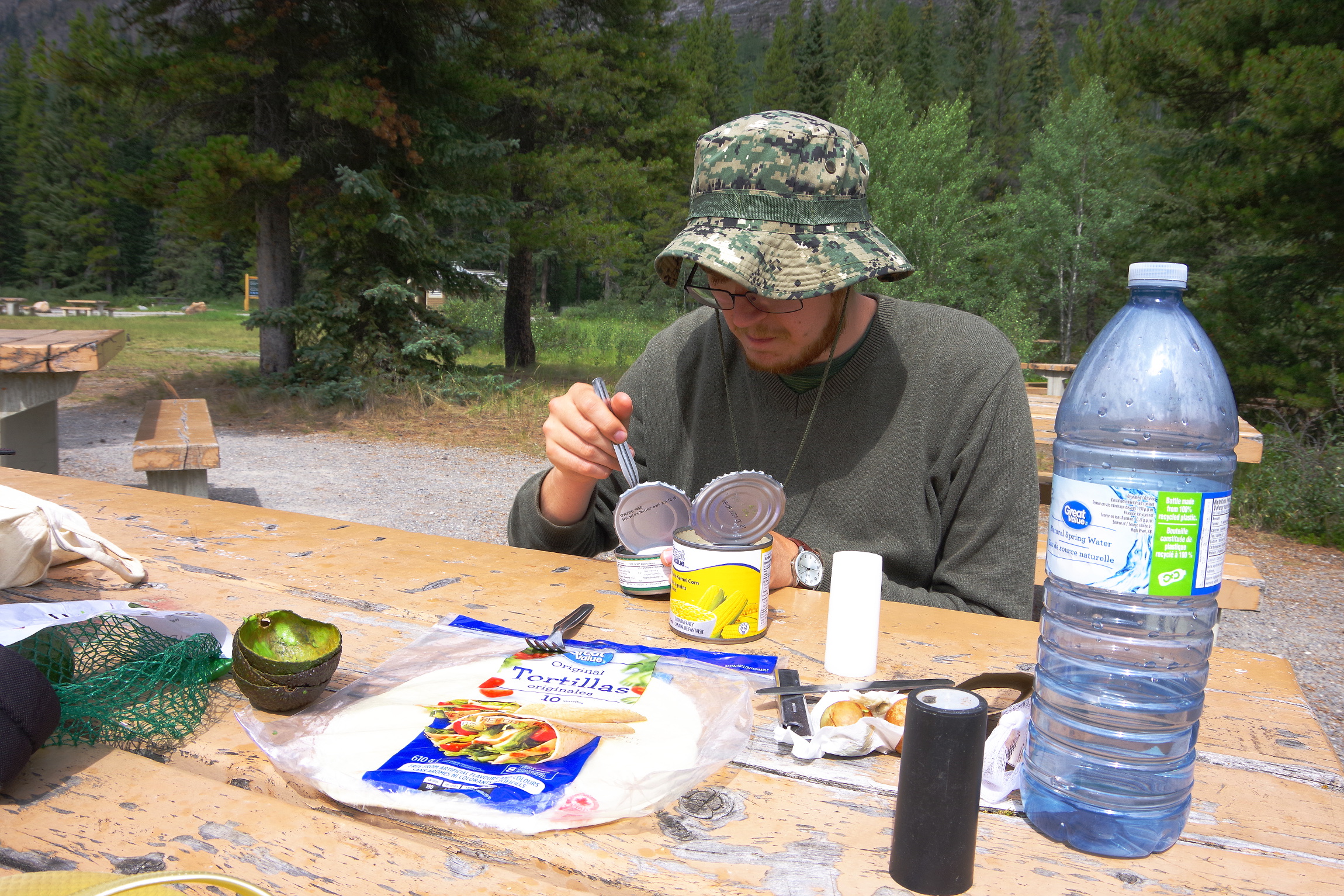 Mittagessen am Coleman Creek